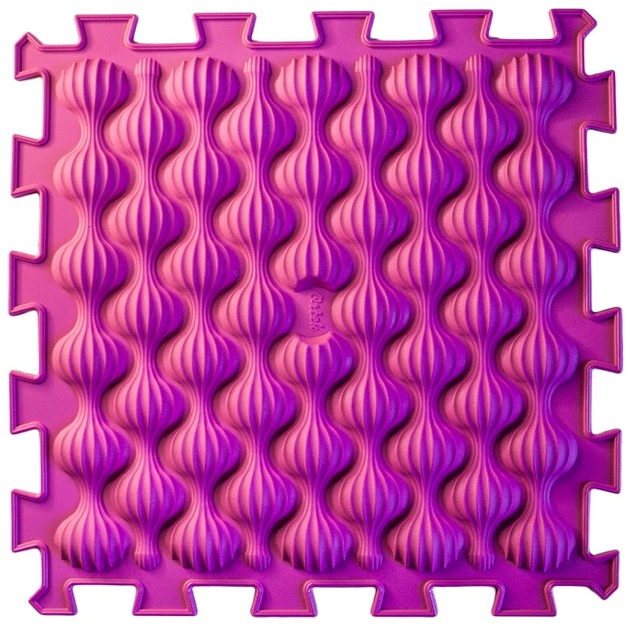 Ortek Masážna ortopedická podložka Puzzle "Mix" 6 prvkov Ružová huba