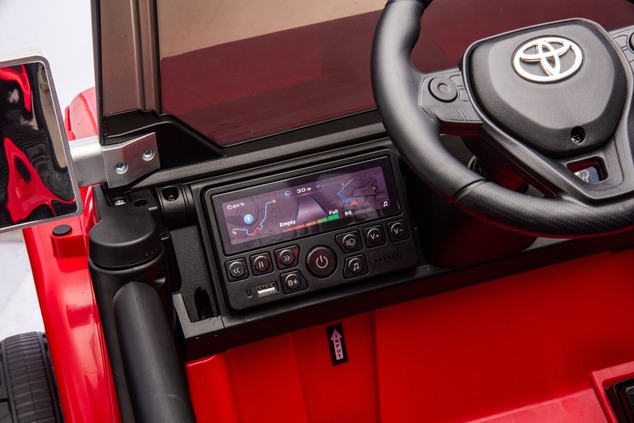 Elektrické autíčko Toyota FJ Cruiser XXL s pohonom 4x4, licencované (Dvojmiestne), červené
