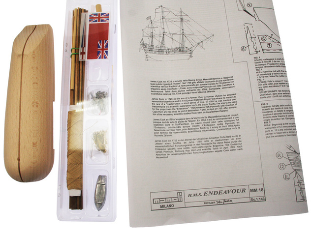 MINI MAMOLI HMS Endeavour 1:143 kit