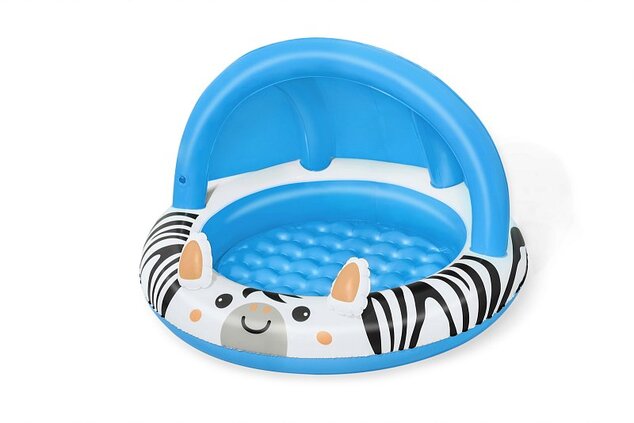 Bestway Nafukovací bazénik so strieškou zebra, 97x66 cm