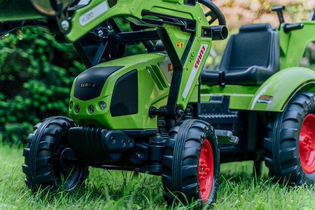 Falk Šliapací traktor veľky 2070Y Claas Arion 430 s nakladačom, rýpadlom a vlečkou