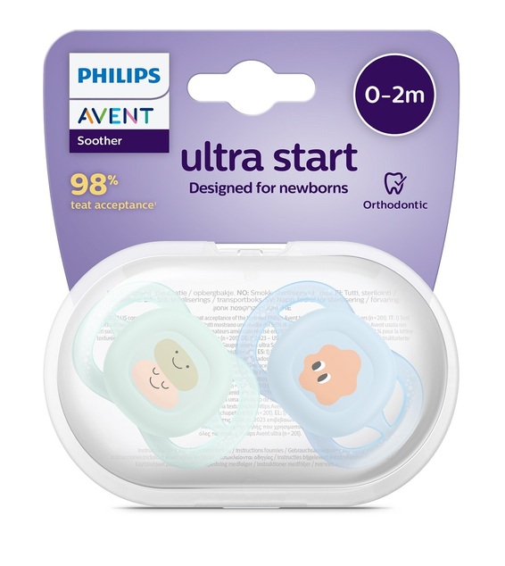 Philips AVENT Cumlík Ultrastart obrázok 0-2m chlapec 2 ks
