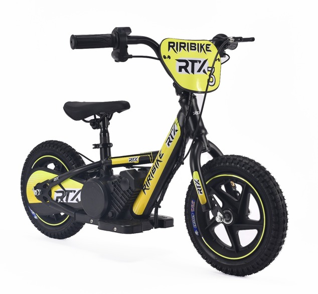 Detské elektrické odrážadlo RIRIBIKE RTX3 24V (12”), žlté, Lítiová batéria, 100W motor