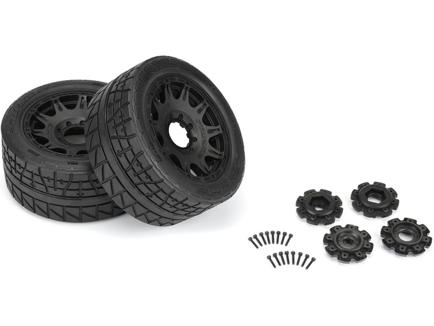 Pro-Line bicikl 1:6, gume Menacia HP Belted 5.7” H24mm, crni naplatak Raid 8x48 (2)