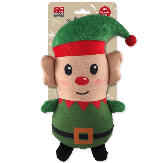 Hračka Dog Fantasy Winter Tale Elf plyš pískacia  28cm