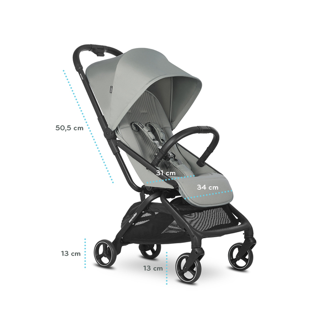 EASYWALKER Kočík kombinovaný Rockey S Pure Black