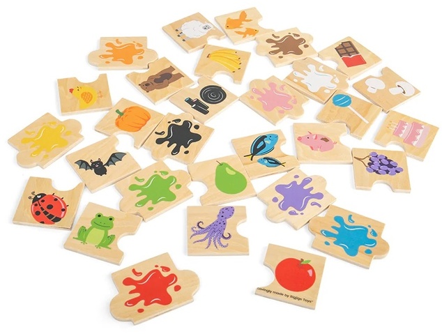 Bigjigs Toys Didaktické puzzle Farby