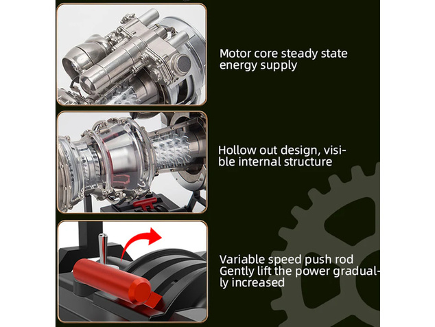 Teching turbohriadeľový motor