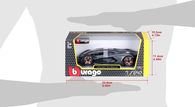 Bburago 1:24 Plus Lamborghini Terzo Millenio Grey