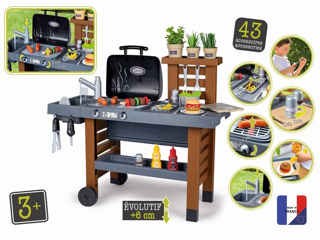 Smoby Vonkajšia záhradná kuchynka s grilom