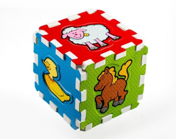 Penové puzzle Moje prvé zvieratká 15x15x1,2cm 6ks MPZ