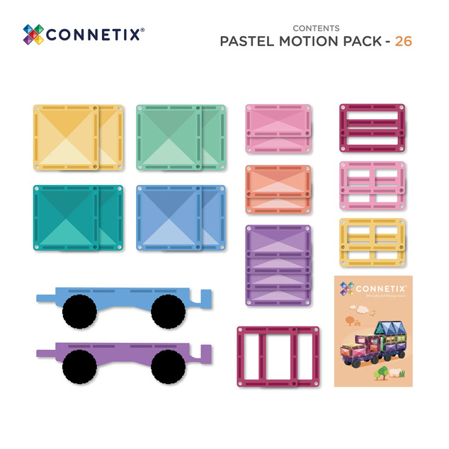 CONNETIX® Pastell Motion Pack magnetisches Bauset 26 Stk