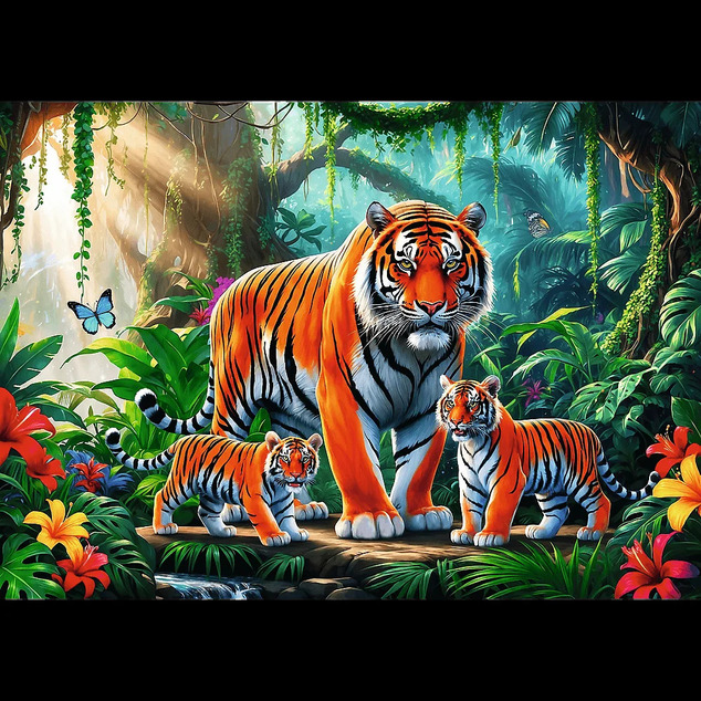 Trefl Puzzle 200 Tigergewohnheiten