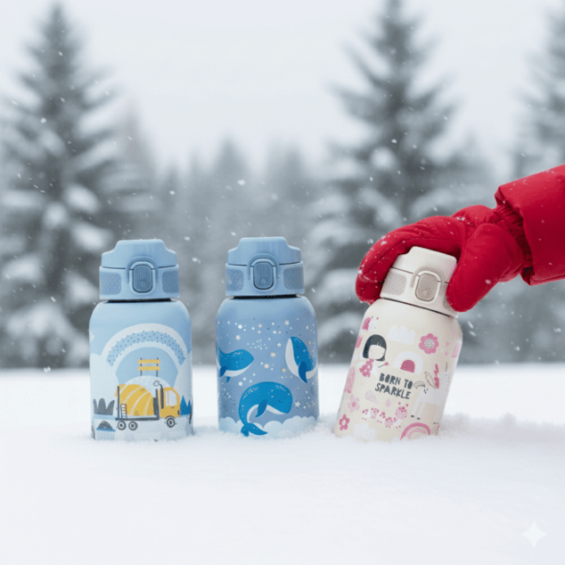 PETITE&amp;MARS Láhev nerezová termo se slámkou 350 ml Twinkling Fairy 12m+