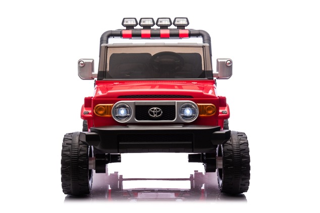 Elektrické autíčko Toyota FJ Cruiser XXL s pohonom 4x4, licencované (Dvojmiestne), červené