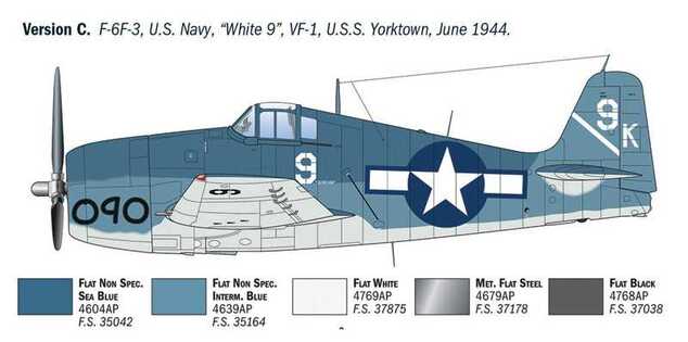 Model Kit repülőgép 91213 - F6F-3/5 Hellcat (1:72)