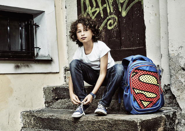 BAAGL Školský batoh s pršiplášťom Superman – POP