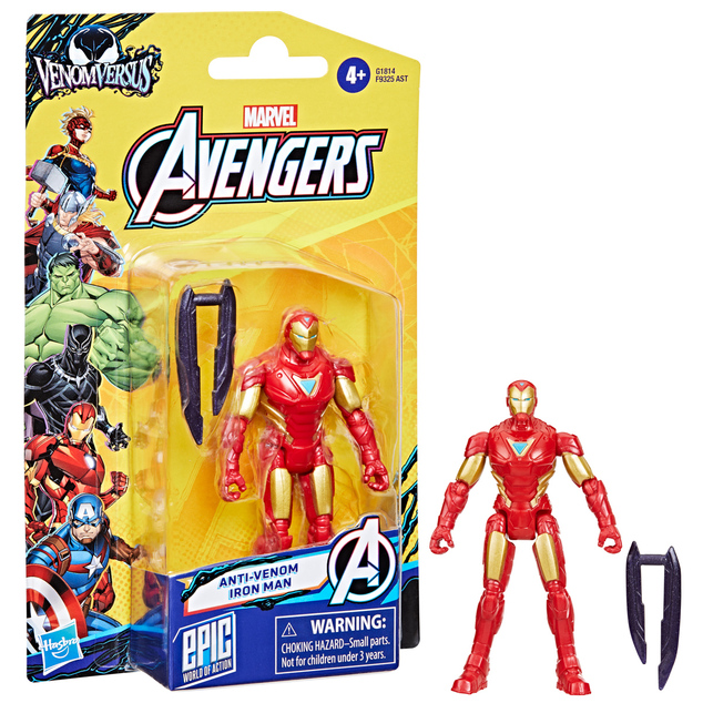 HASBRO - Avengers Venomversus Anti-Venom Iron Man, figurine avec accessoires