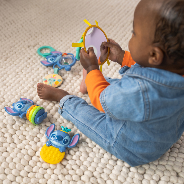 BRIGHT STARTS Set cadou multisenzorial Stitch Tropical Treasures™, 3m+