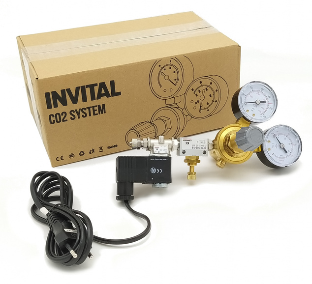 Kompletný CO2 set s nočným vypínaním bez fľaše so závitom G 3/4