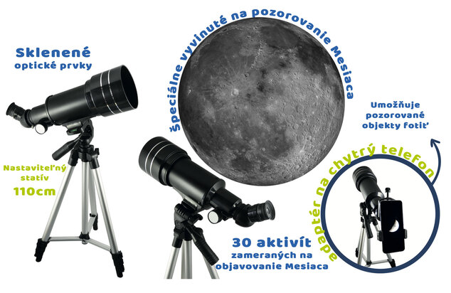 Astronomický ďalekohľad na pozorovanie Mesiaca (TS009B)