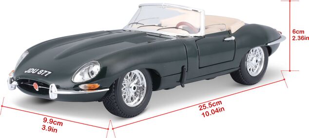 Bburago 1:18 Jaguar "E" Cabriolet (1961) Grün