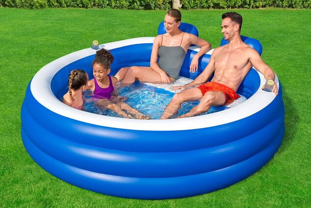 Bestway 54422 Piscina inflable familiar con asientos 231 x 219 x 79 cm
