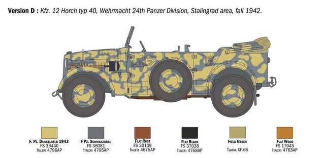 Model Kit katonai 6597 - Kfz. 12 Horch 901 type 40 frühen Ausf (1:35)