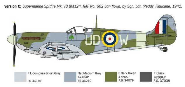 Modellbausatz Flugzeug 1482 - Spitfire Mk.V / Mk.IX Aces (1:72)