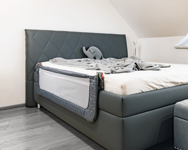 Zábrana na posteľ Monna, Silver grey
