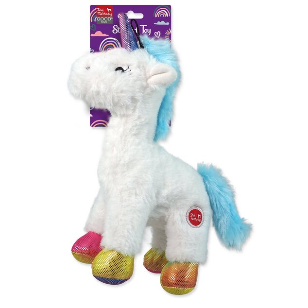 Hračka Dog Fantasy Stuffed Toy jednorožec pískací mix farieb 26cm