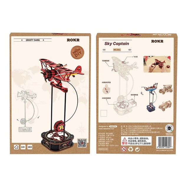 RoboTime 3D mechanická skladačka 
Dvojplošník s kyvadlom