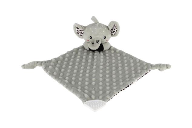 Slon babyted  uspávačik, hryzátko, hrkálka plyš 25x25cm