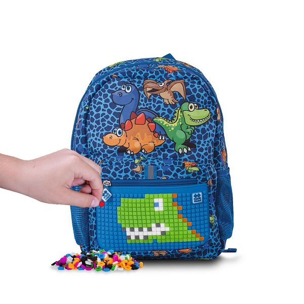 PIXIE CREW Kinder Rucksack Dino blau