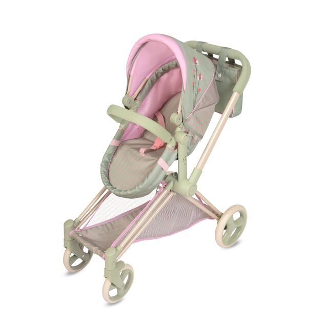 DeCuevas 81768 Cărucior pliabil pentru păpuși 3 în 1 cu geantă Botanic 2026 – 73 cm