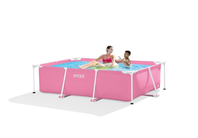 INTEX 28266 Vrtni okvirni bazen roza 220 x 150 x 60 cm