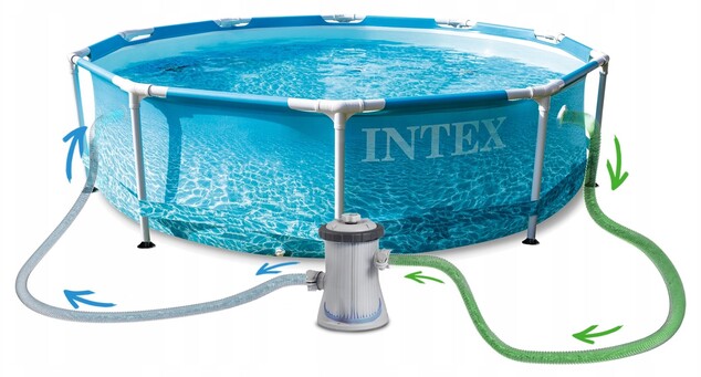 Záhradný bazén INTEX 28208 Beachside Metal Frame 305 x 76 cm s kartušovou filtráciou