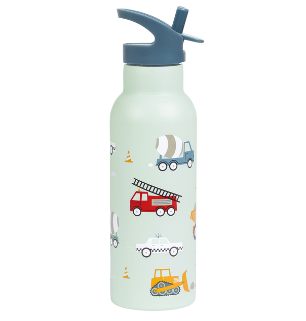 A Little Lovely Company - Edelstahl-Trinkflasche, 500 ml - Fahrzeuge