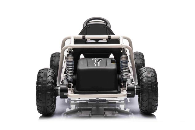 Elektrische Go-Kart SPORT-KART 24V, schwarz, EVA-Räder, Kunstledersitz, 2 x 50W Motor,