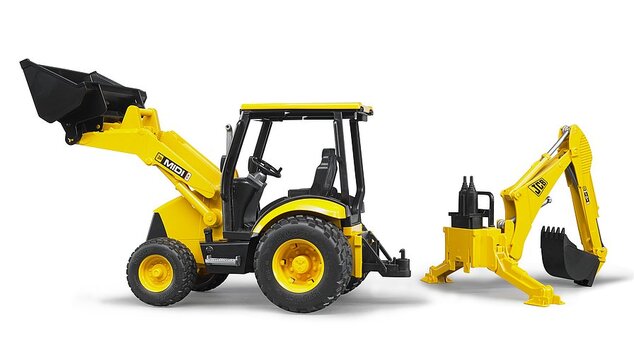 Bruder 02427 Traktor JCB Midi CX s čelným nakladačom a rýpadlom