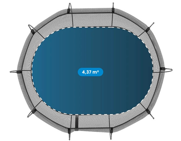 Springfree Trampoline® Compact Oval (O47) Trampolína s ochrannou sieťou, 180 × 275 cm