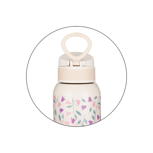 PETITE&amp;MARS Fľaša nerezová termo s náustkom 500 ml Delicate Flowers 36m+