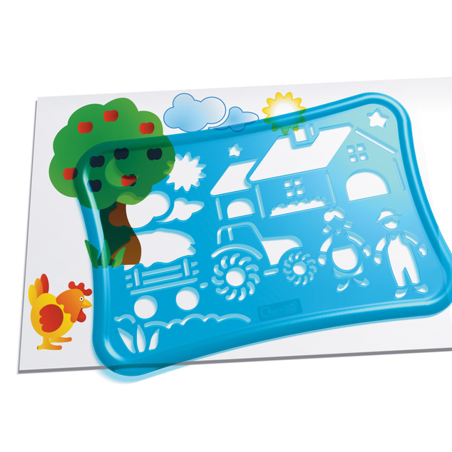 Quercetti Stencils Design - kreslené šablóny - farma