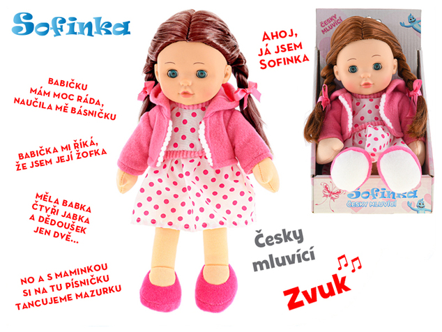 Bábika Sofinka 31cm česky hovoriaca
