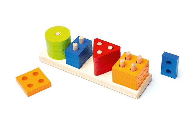 Cubika 15337 Triedime tvary V - drevená skladačka 17 dielov