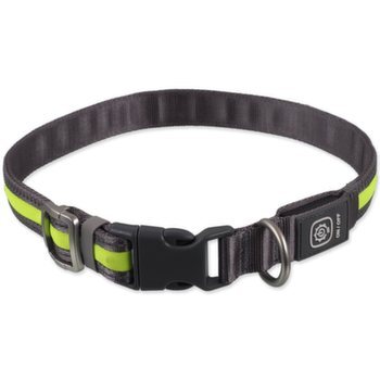 Colier Dog Fantasy USB LED din nylon luminos S-M verde 1,9x35-50cm