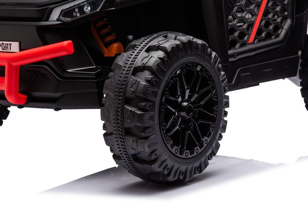 Elektrické autíčko UTV Small 12V, čierne, Pohon zadných kolies, 12V batéria
