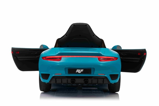 Elektrické autíčko RUF GT 12V, modré, Otváracie dvere, 2.4 GHz diaľkové ovládanie, LED sve