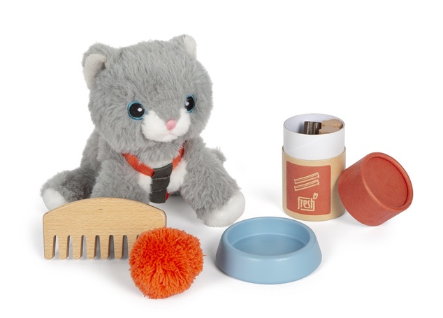 Small foot Gatto di peluche con set di assistenza