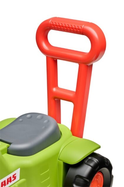 Falk Odrážadlo a chodítko 2v1 traktor Claas svetlo zelený s volantom
